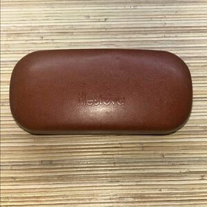 Illesteva Leather Sunglasses Hard Case Tan Brown Sunglasses Glasses